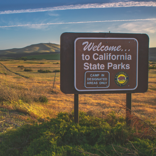 Welcome to California State Parks Sign 